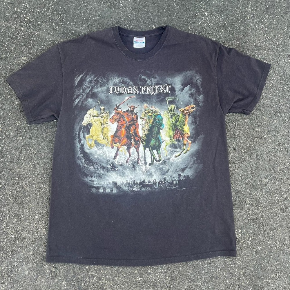 Vintage Judas Priest Nostradamus 2008 Tour Horsemen T Shirt Black Mens Size XL